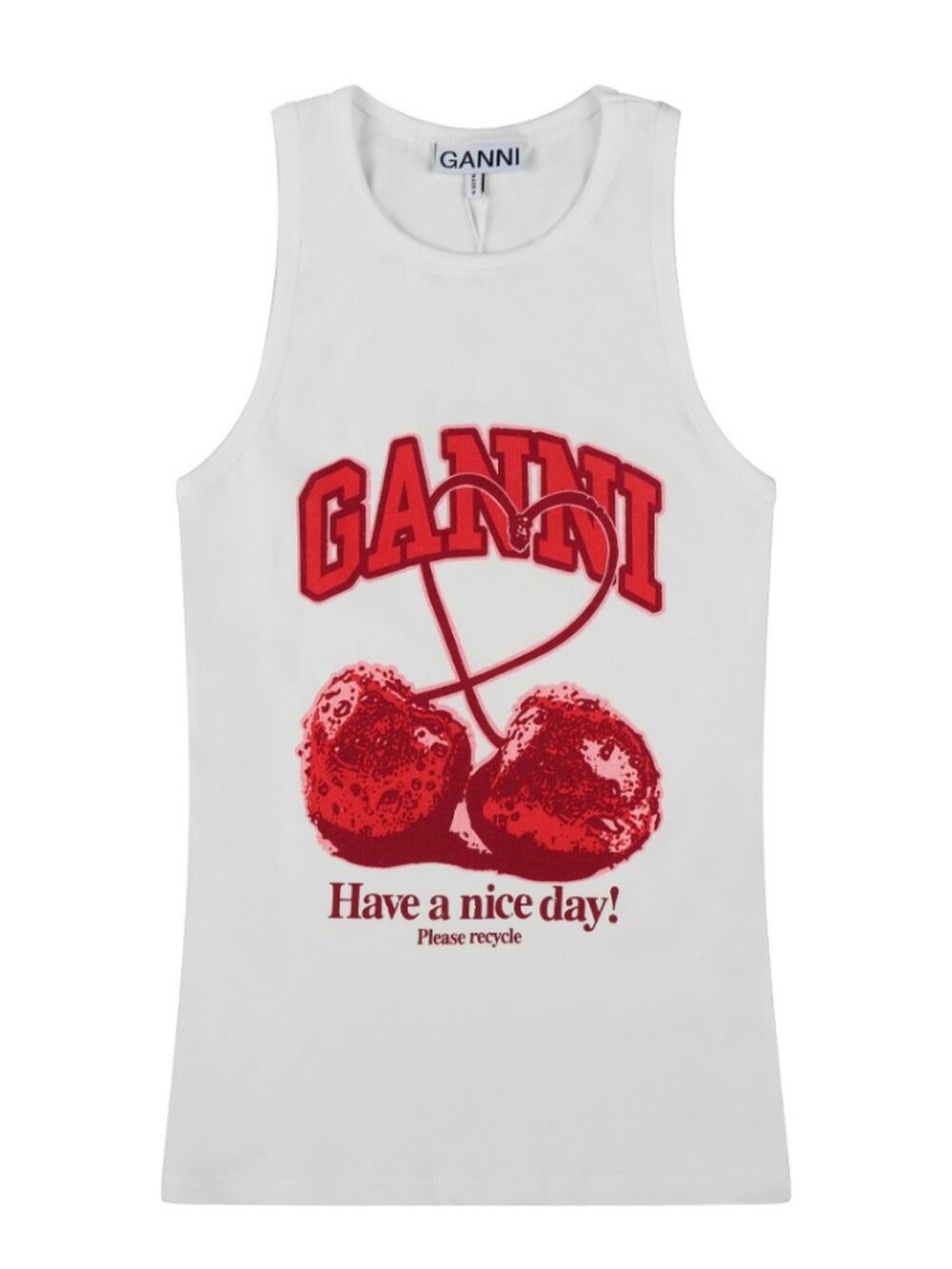 GANNI Printed Graffiti Tank Top